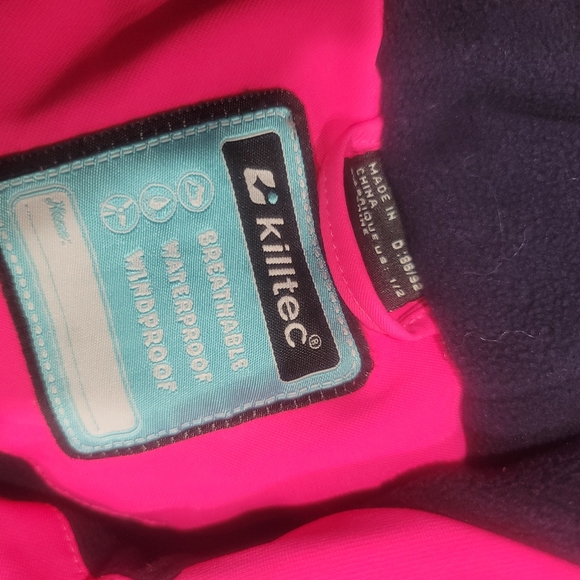 Killtec Pink Ski Snowsuit Sz 1 year 2 year Pink Black Hooded - Picture 5 of 6
